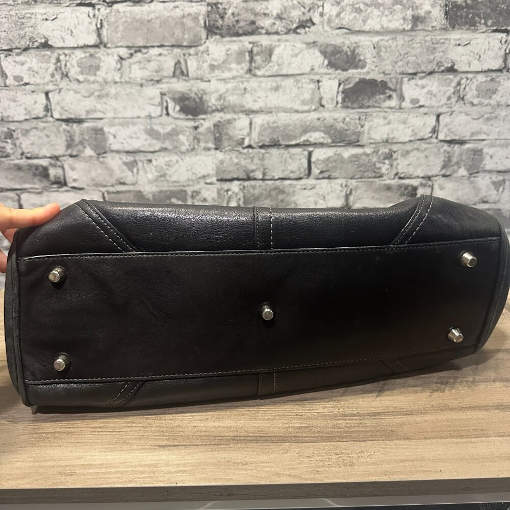 EUC Vintage Leather Coach Shoulder Bag Black - Picture 14 of 16